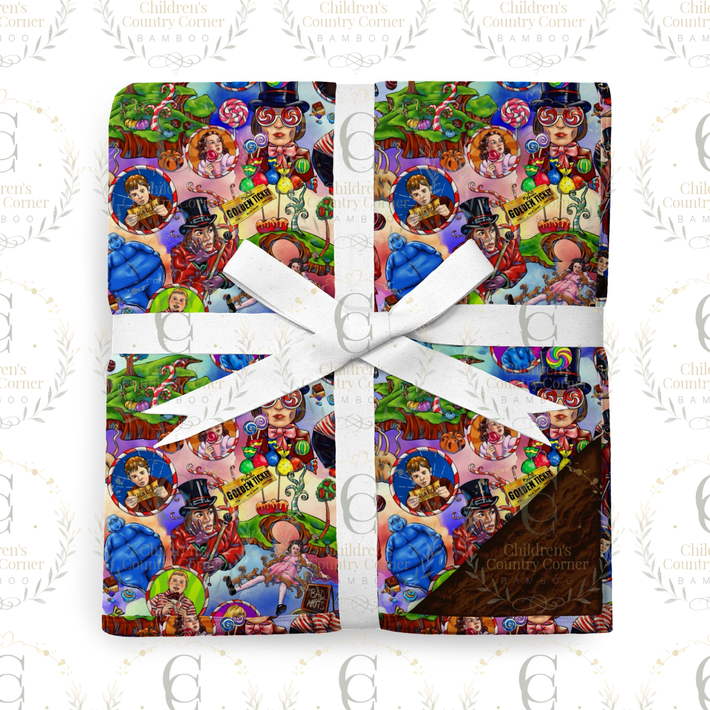 RTS:Golden Chocolate Bamboo-Front / Minky-Fleece-Backed blankets