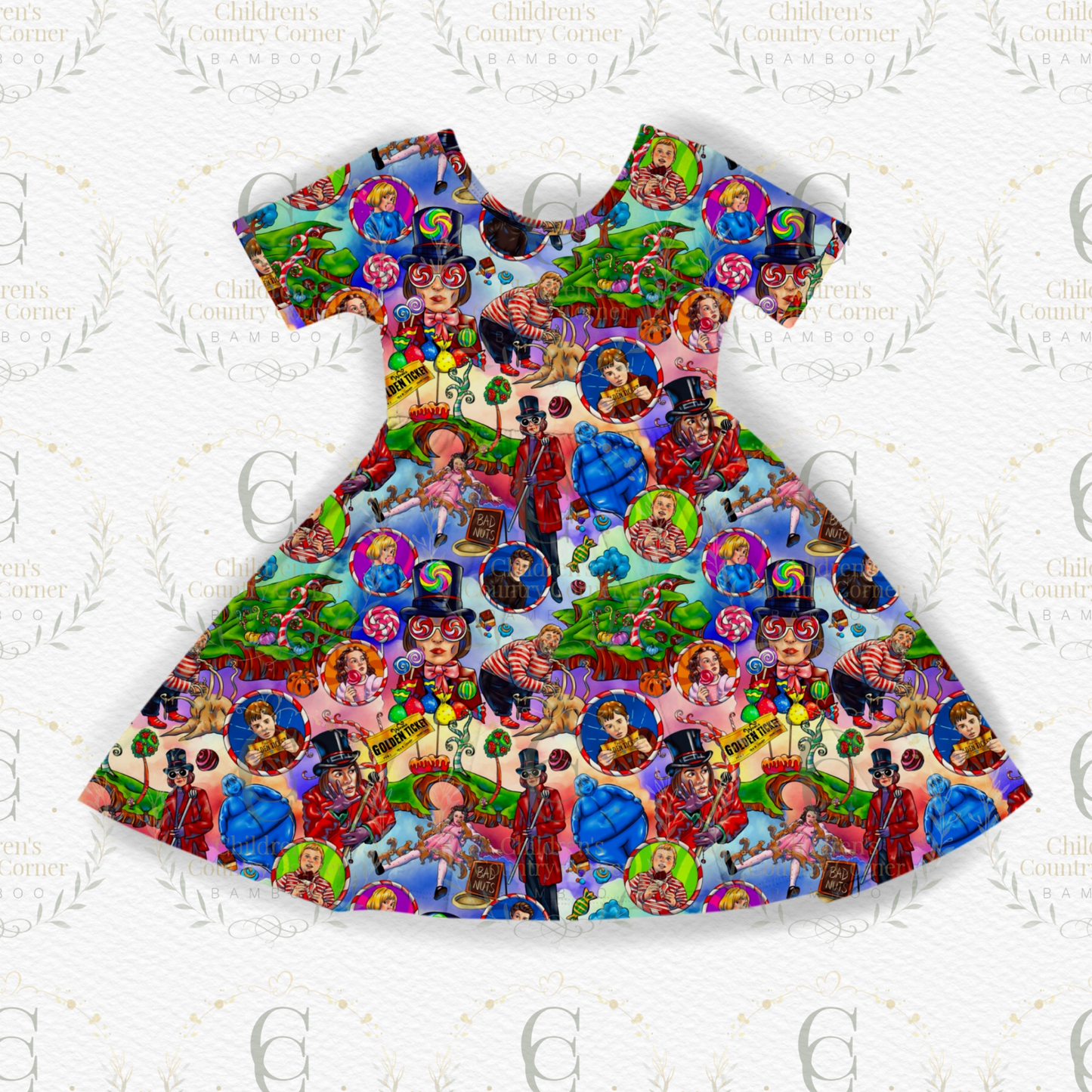 RTS:Golden Chocolate Short Sleeve Twirl