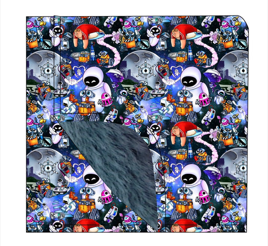 Trash-Bot Bamboo-Front / Minky-Fleece-Backed blankets