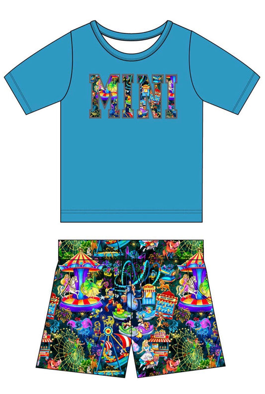 Light Up Parks French Terry MINI Tee & Joggers Style Shorts Daywear
