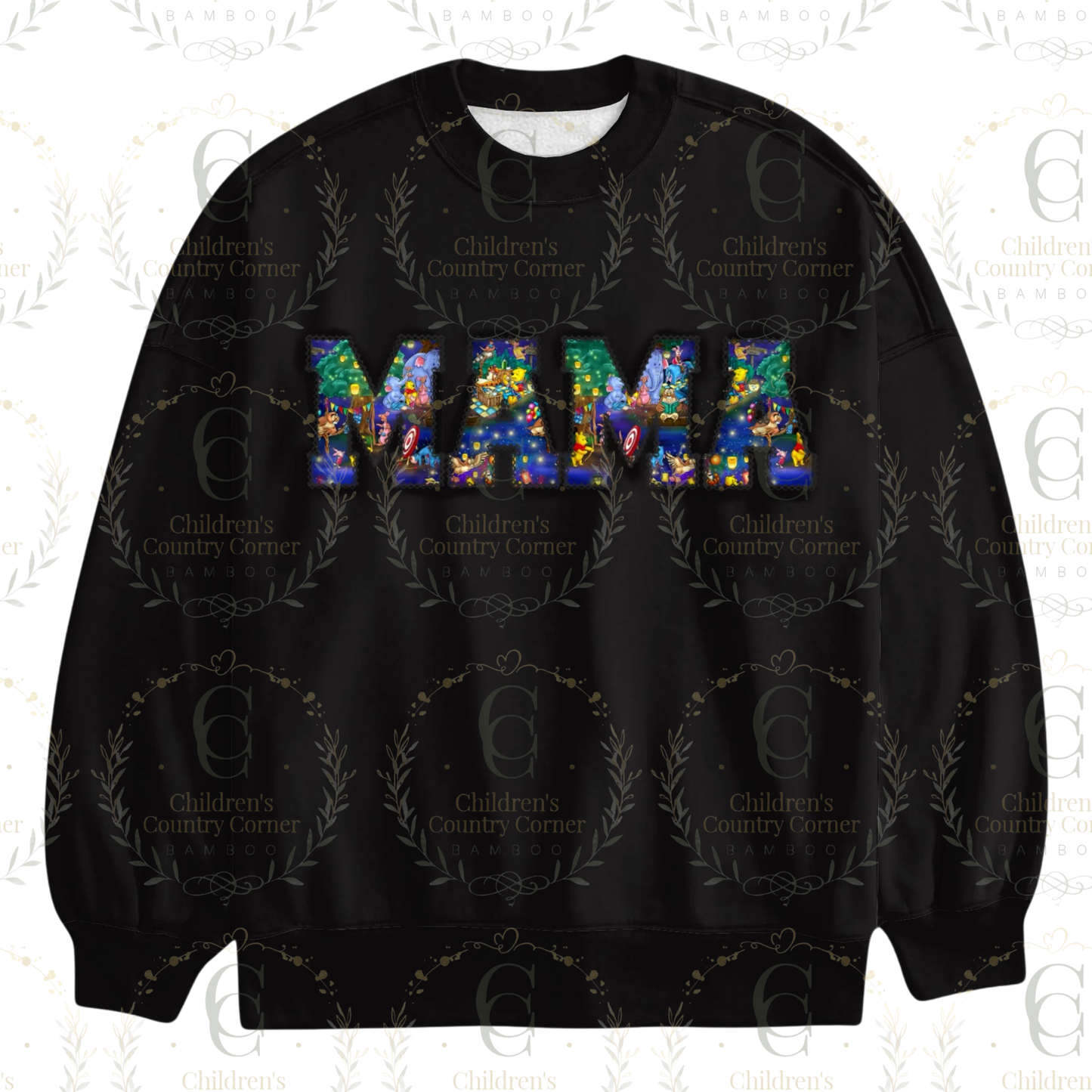 RTS: Honey Bear”  MAMA French Terry Bamboo Sweater