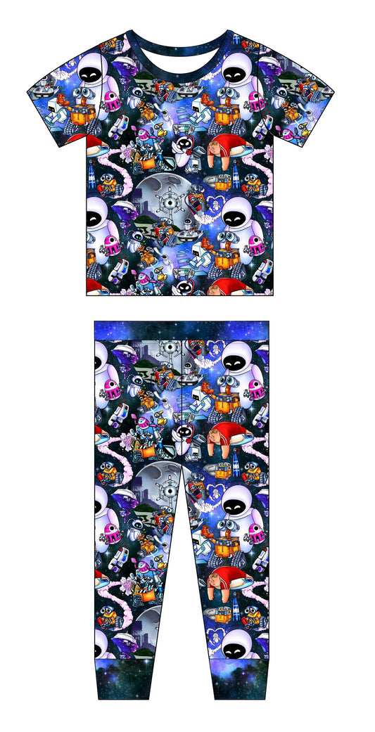Trash-Bot 2 piece SS & Pants w feet grippys