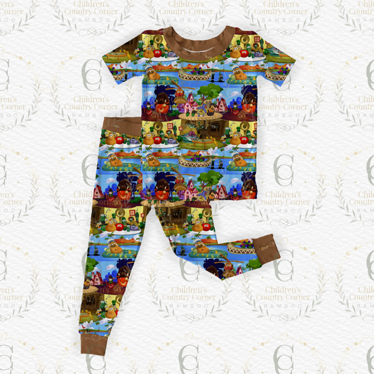 RTS:Veggies 2 piece Short Sleeve and pants
