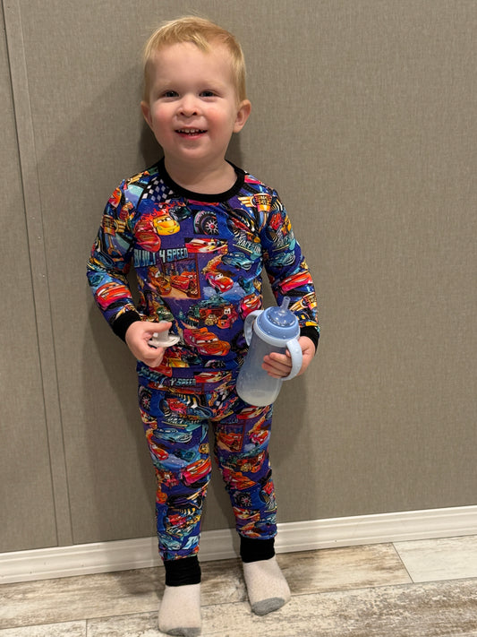 RTS: I am Speed” 2-Piece Pajama Set – Long Sleeve Top & Pants