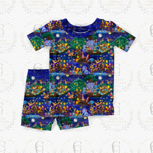RTS: Honey Bear Short Sleeve and Shorts 2 piece