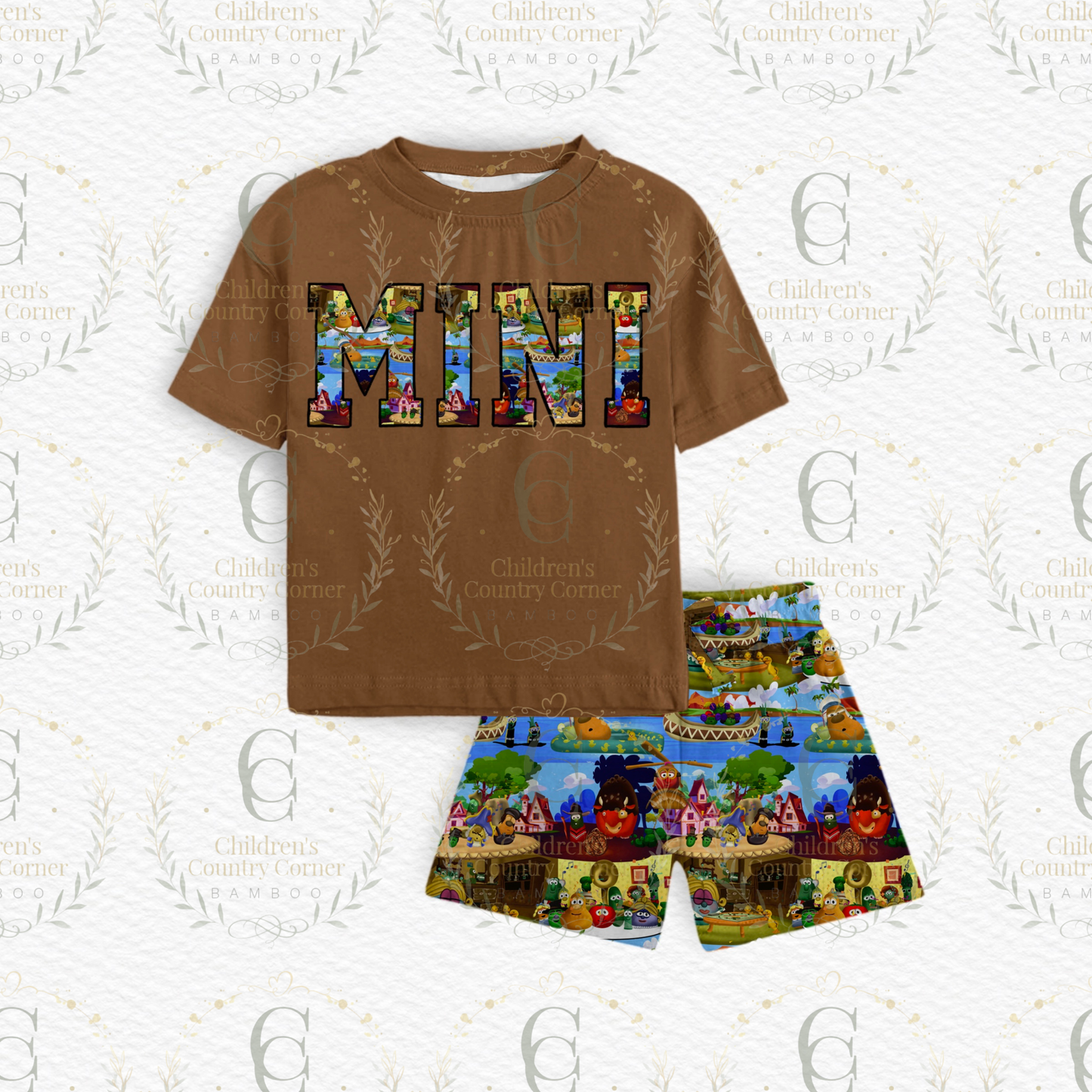 RTS:Veggies MINI Shirt with Daywear Shorts