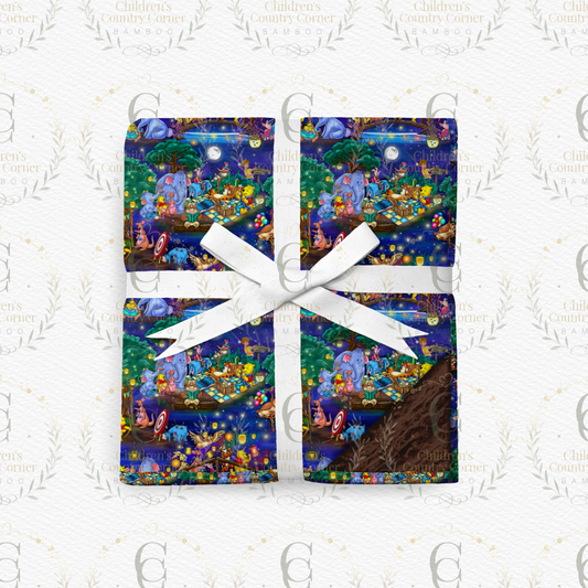RTS: Honey Bear” Bamboo Minky Blanket 50″ × 60″
