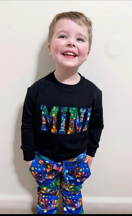 RTS: Honey Bear” French Terry MINI Crew Neck & Joggers Set-Daywear