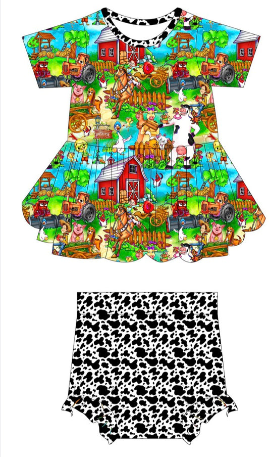 Down On The Farm Peplum and Bummie Set