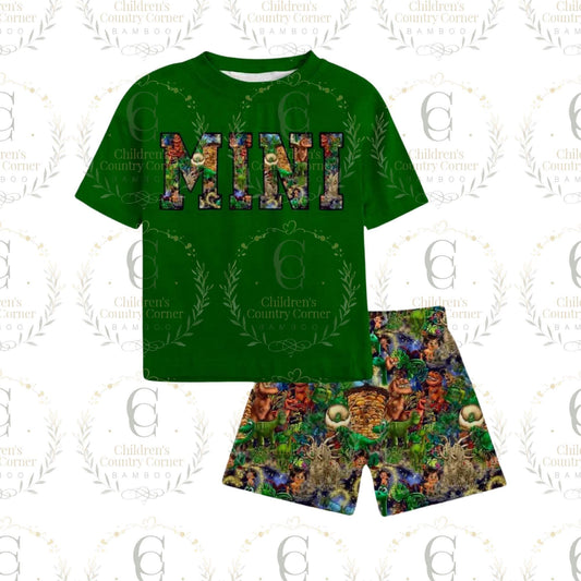 Dinos French Terry MINI Tee & Joggers Style Shorts Daywear