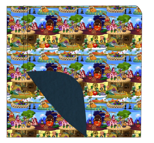 RTS:Veggies Bamboo-Front / Minky-Fleece-Backed blanket 50″ × 60″
