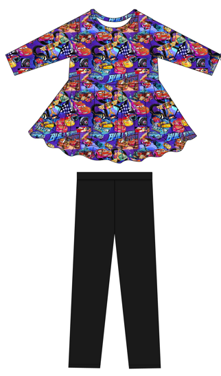 RTS:I am Speed Long Sleeve Peplum Set — Matching Leggings